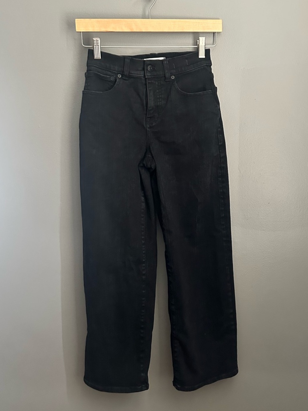 Madewell Petite “The Perfect Vintage” Black Wash Wide-Leg Jeans - Size 24P